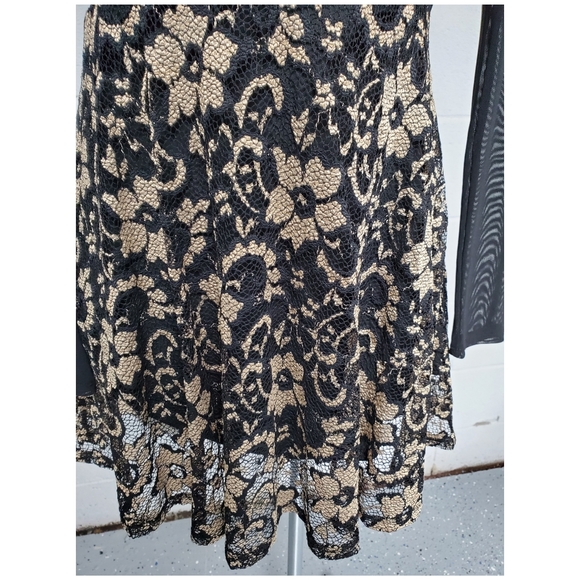 Material Girl dress black/tan lance color size M - Picture 5 of 16